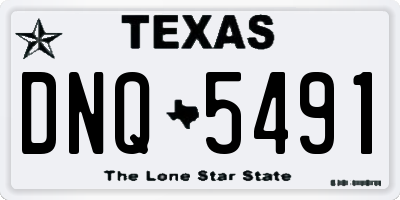 TX license plate DNQ5491