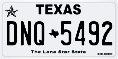 TX license plate DNQ5492