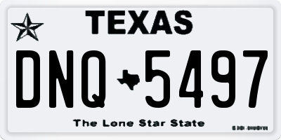TX license plate DNQ5497