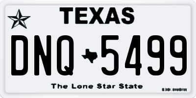 TX license plate DNQ5499