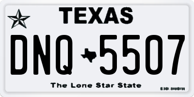 TX license plate DNQ5507