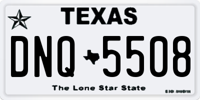 TX license plate DNQ5508