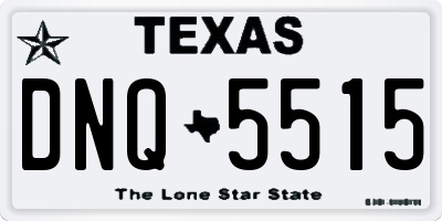 TX license plate DNQ5515