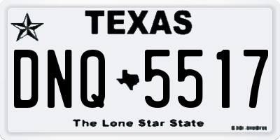 TX license plate DNQ5517
