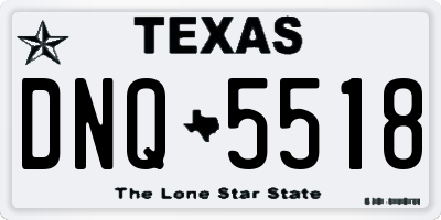TX license plate DNQ5518