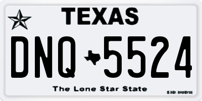 TX license plate DNQ5524