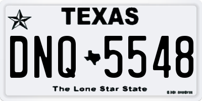 TX license plate DNQ5548
