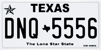 TX license plate DNQ5556