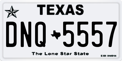 TX license plate DNQ5557