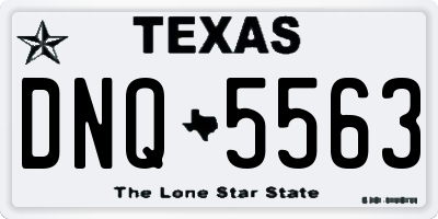 TX license plate DNQ5563