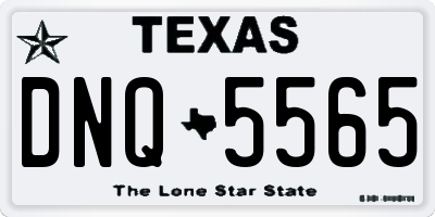 TX license plate DNQ5565