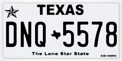 TX license plate DNQ5578