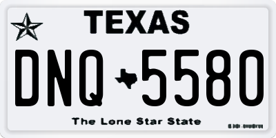 TX license plate DNQ5580
