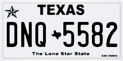 TX license plate DNQ5582