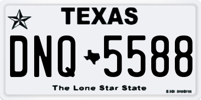 TX license plate DNQ5588