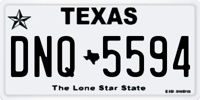 TX license plate DNQ5594