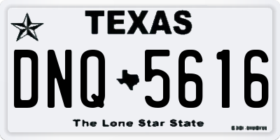 TX license plate DNQ5616