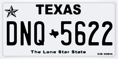 TX license plate DNQ5622