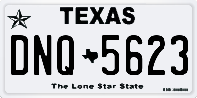 TX license plate DNQ5623