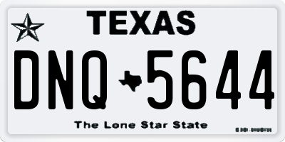 TX license plate DNQ5644