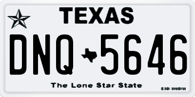 TX license plate DNQ5646