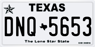 TX license plate DNQ5653