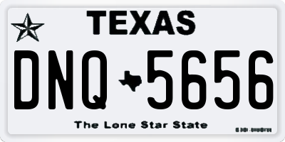 TX license plate DNQ5656
