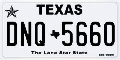 TX license plate DNQ5660