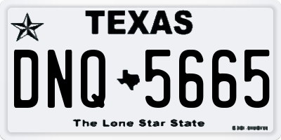 TX license plate DNQ5665