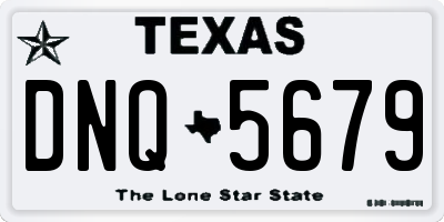 TX license plate DNQ5679