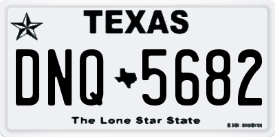 TX license plate DNQ5682