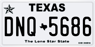 TX license plate DNQ5686
