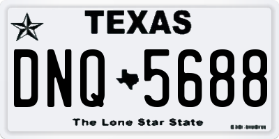 TX license plate DNQ5688