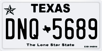 TX license plate DNQ5689