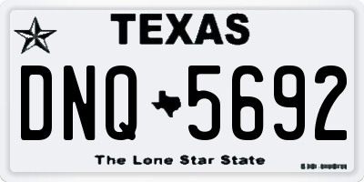 TX license plate DNQ5692