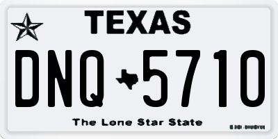 TX license plate DNQ5710
