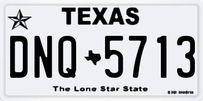 TX license plate DNQ5713