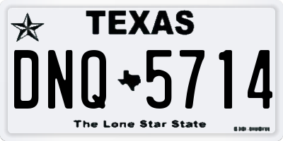 TX license plate DNQ5714