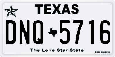 TX license plate DNQ5716