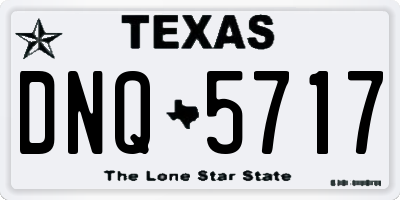 TX license plate DNQ5717