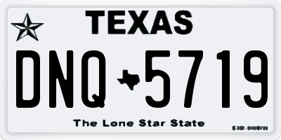TX license plate DNQ5719