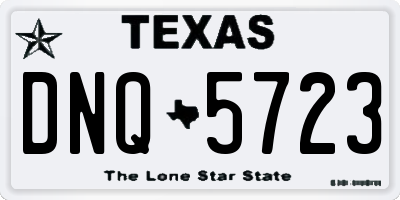 TX license plate DNQ5723