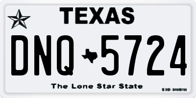 TX license plate DNQ5724