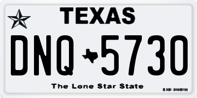 TX license plate DNQ5730