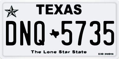 TX license plate DNQ5735