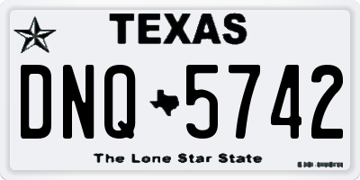 TX license plate DNQ5742