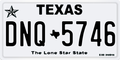 TX license plate DNQ5746