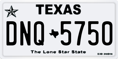 TX license plate DNQ5750