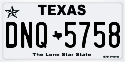 TX license plate DNQ5758