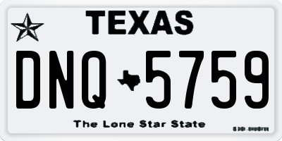 TX license plate DNQ5759